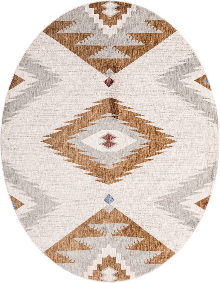 Detail image of 7' x 7' Eco Southwestern Round Rug
