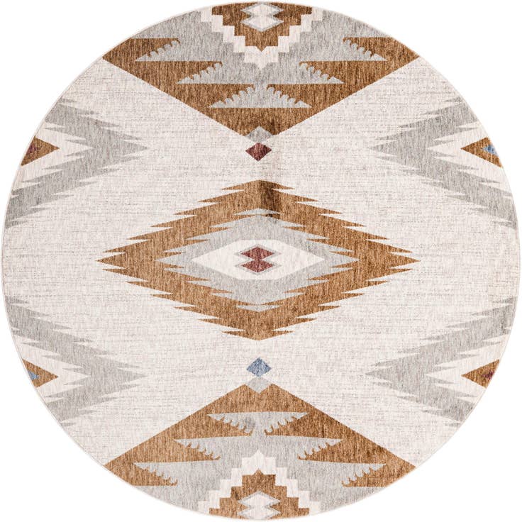 Detail image of 7' x 7' Eco Southwestern Round Rug