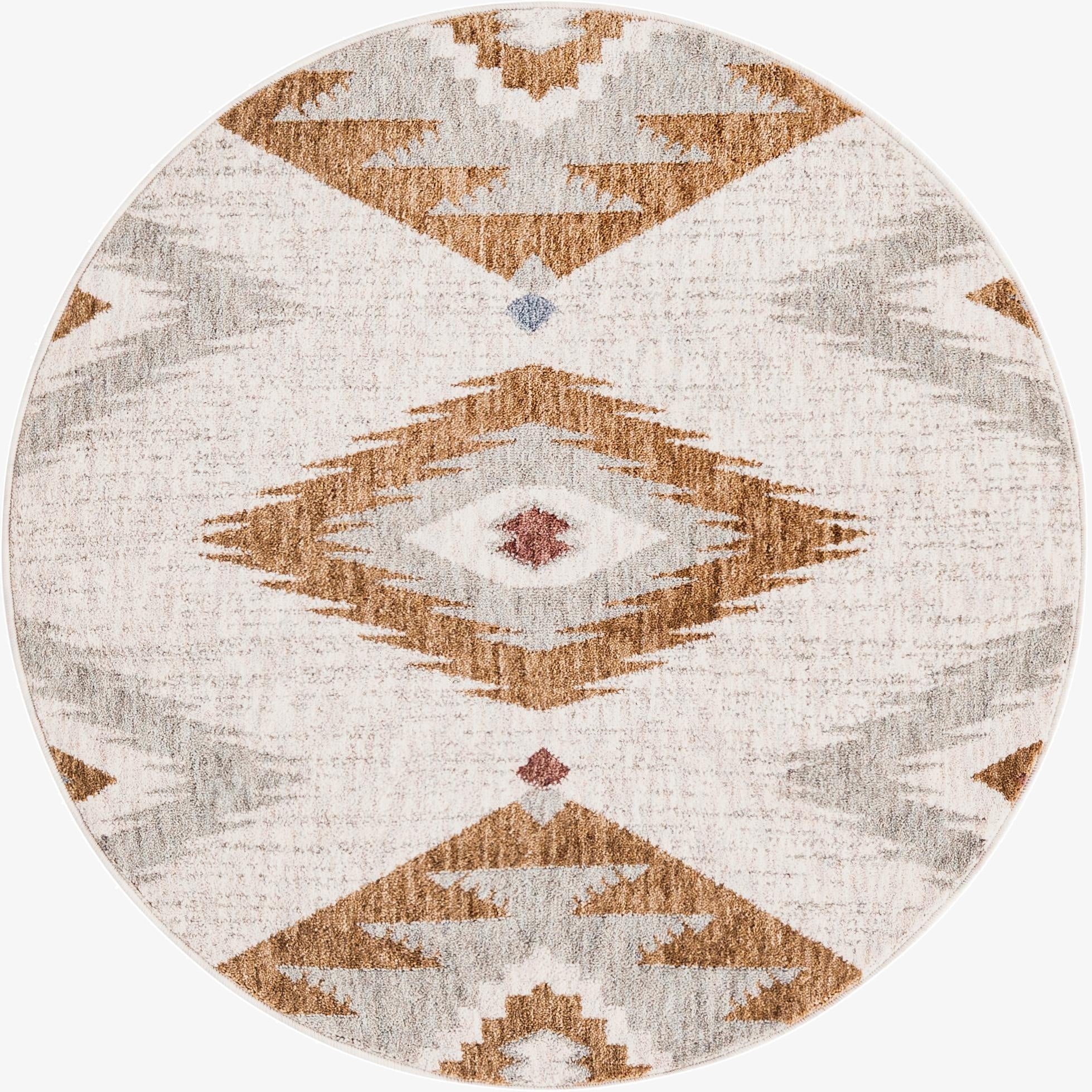 3' 3 x 3' 3 Eco Southwestern Round Rug