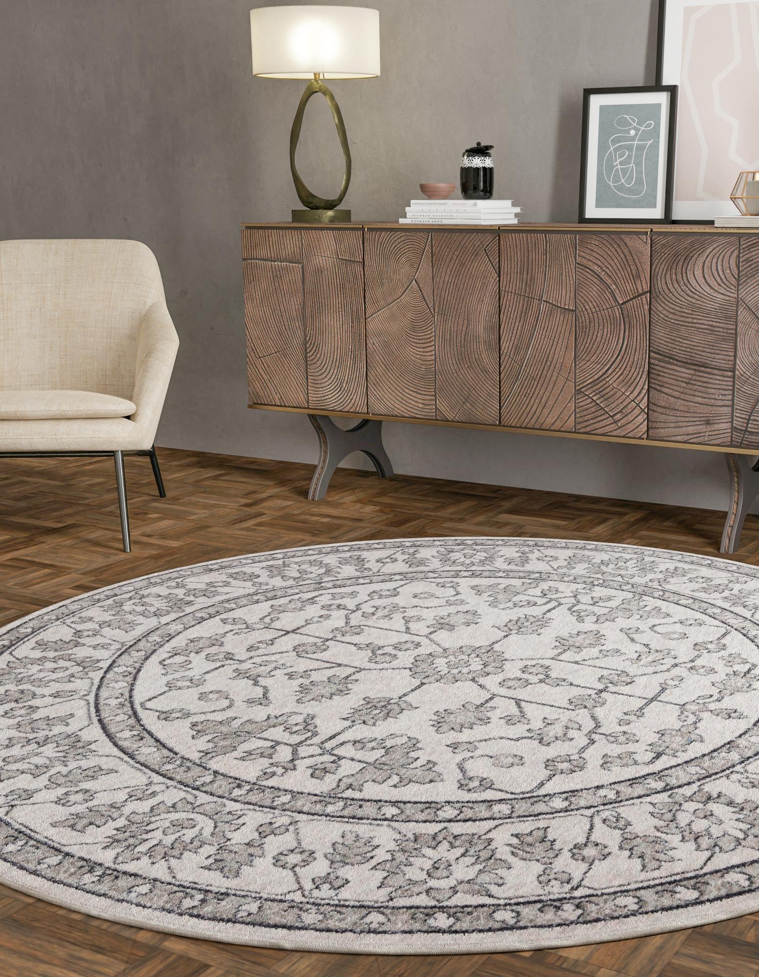 3' 3 x 3' 3 Eco Traditional Round Rug