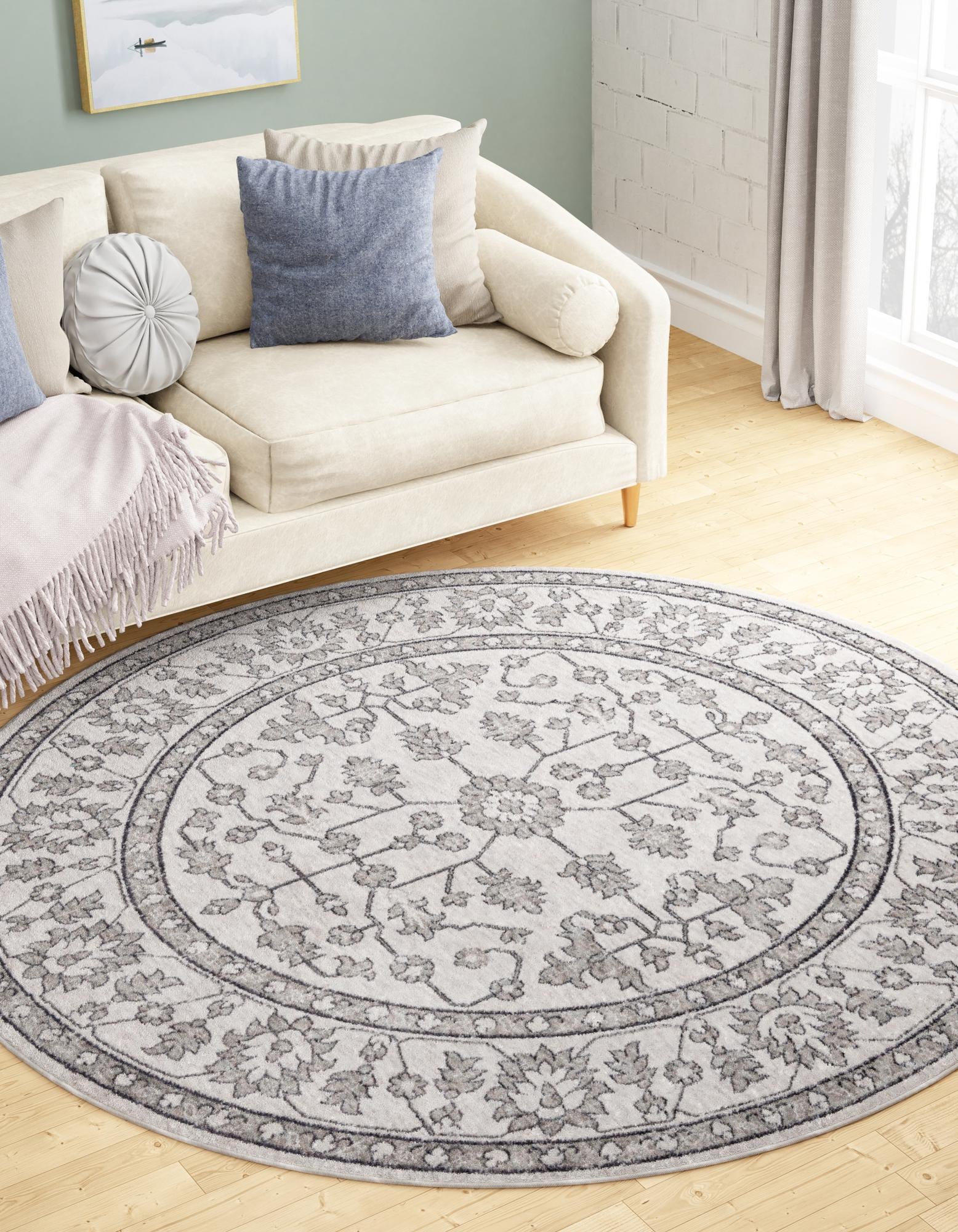 3' 3 x 3' 3 Eco Traditional Round Rug