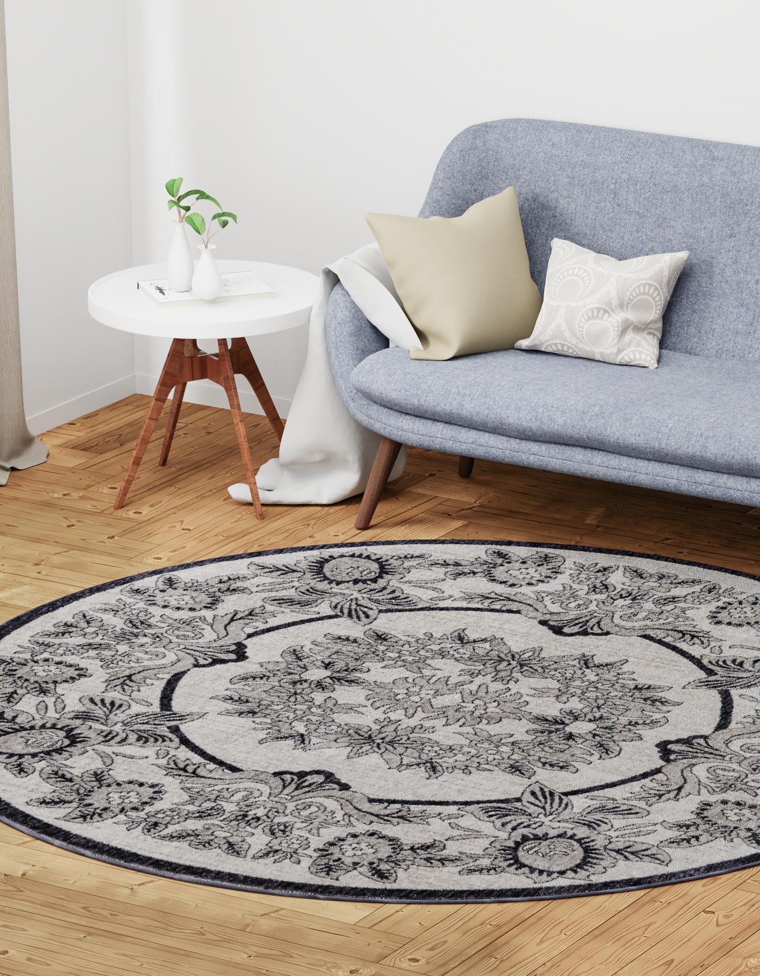 3' 3 x 3' 3 Eco Traditional Round Rug