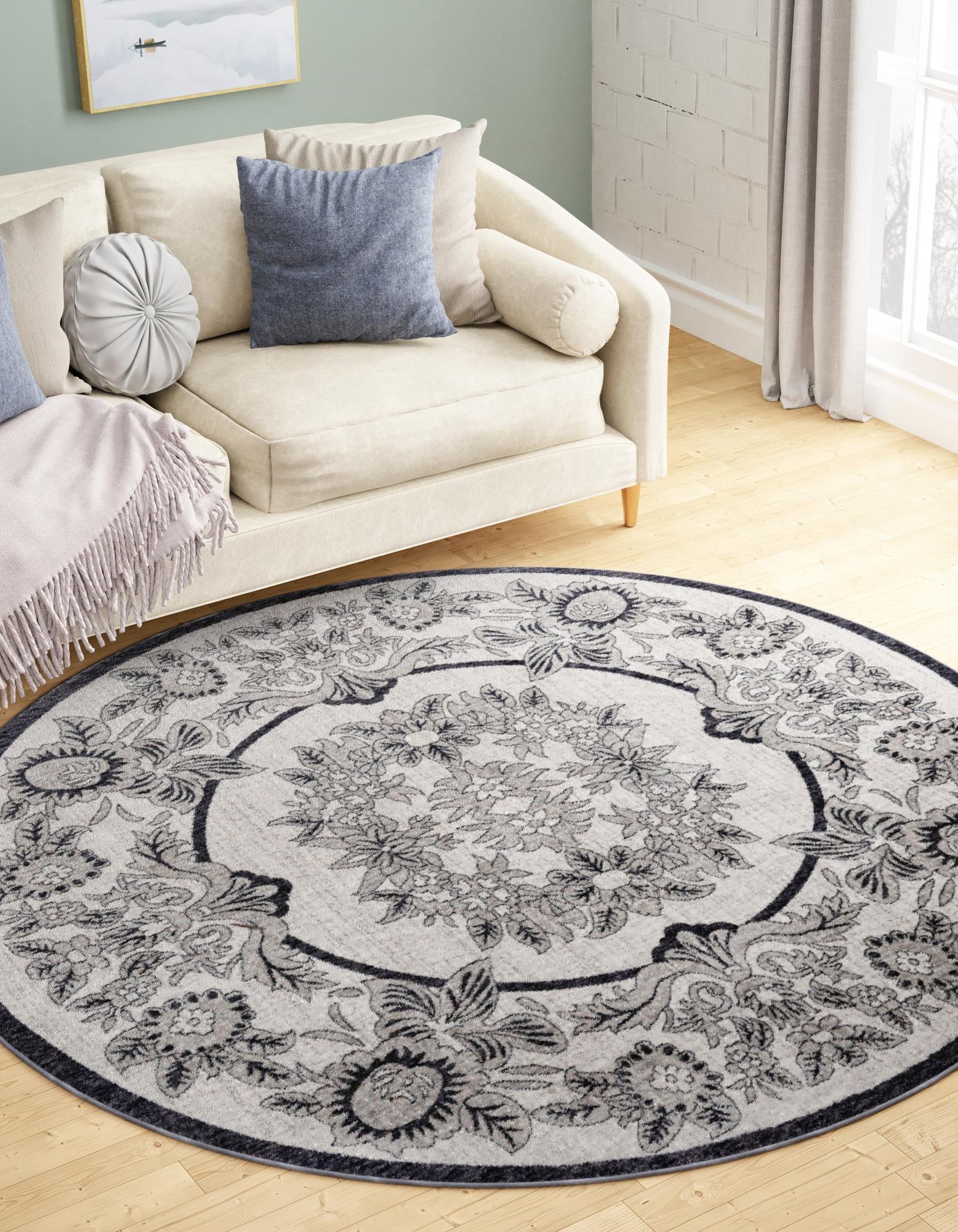3' 3 x 3' 3 Eco Traditional Round Rug
