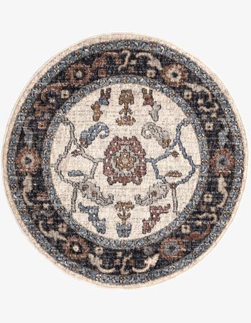 3' 3 x 3' 3 Eco Traditional Round Rug