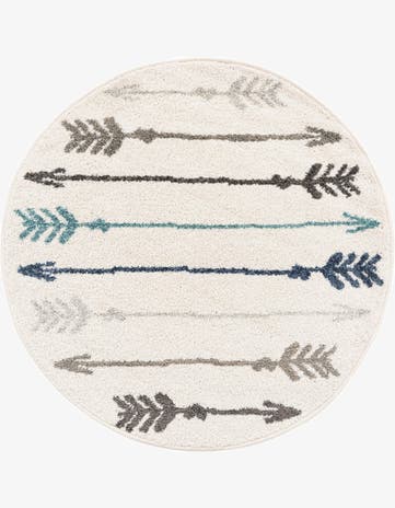 Ivory Equinox Round Rug