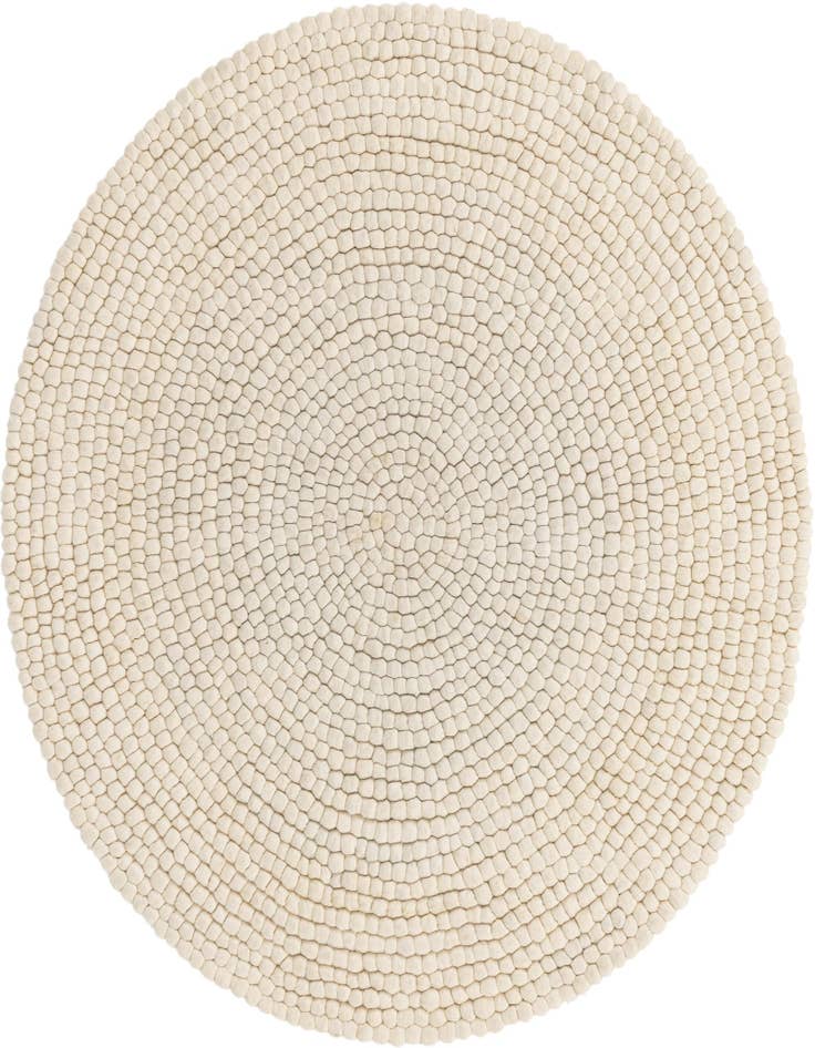 Detail image of 5' x 5' Felt Ball Wool Round Rug
