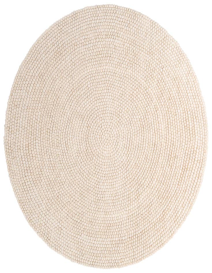 Detail image of 10' x 10' Felt Ball Wool Round Rug