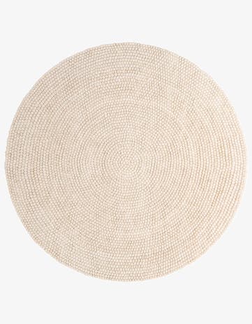 10' x 10' Felt Ball Wool Round Rug
