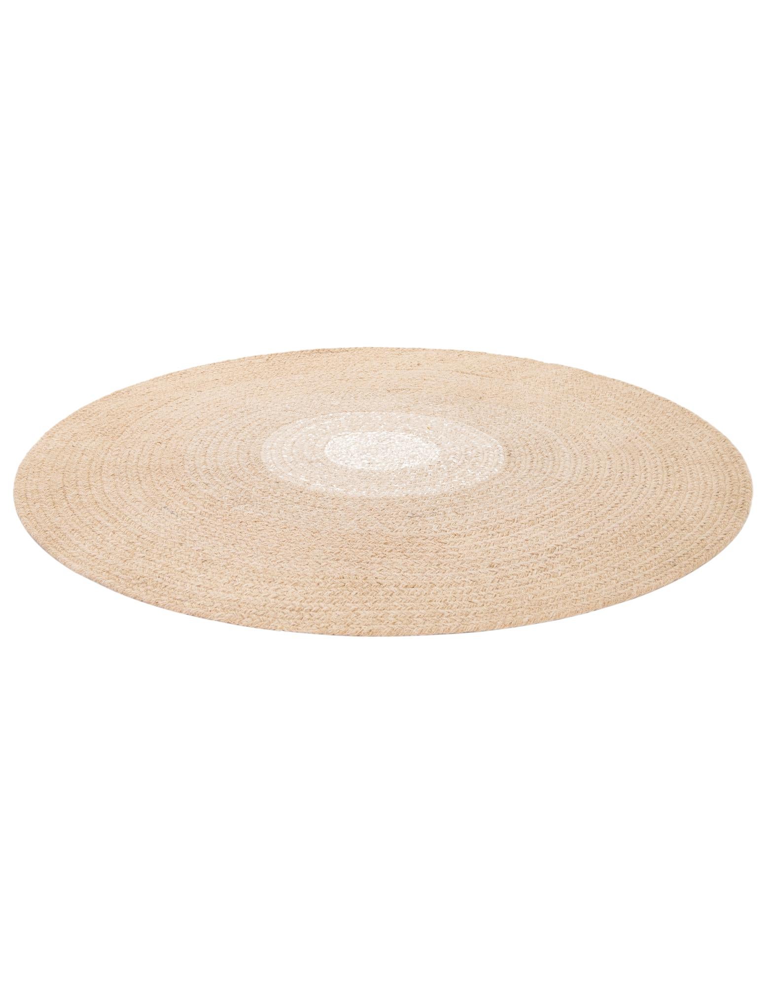 3' 1 x 3' 1 Handmade Hand Braided Wool Round Rug