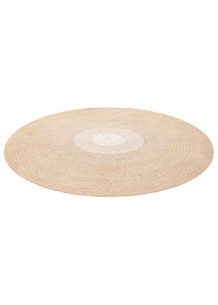 3' 1 x 3' 1 Handmade Hand Braided Wool Round Rug