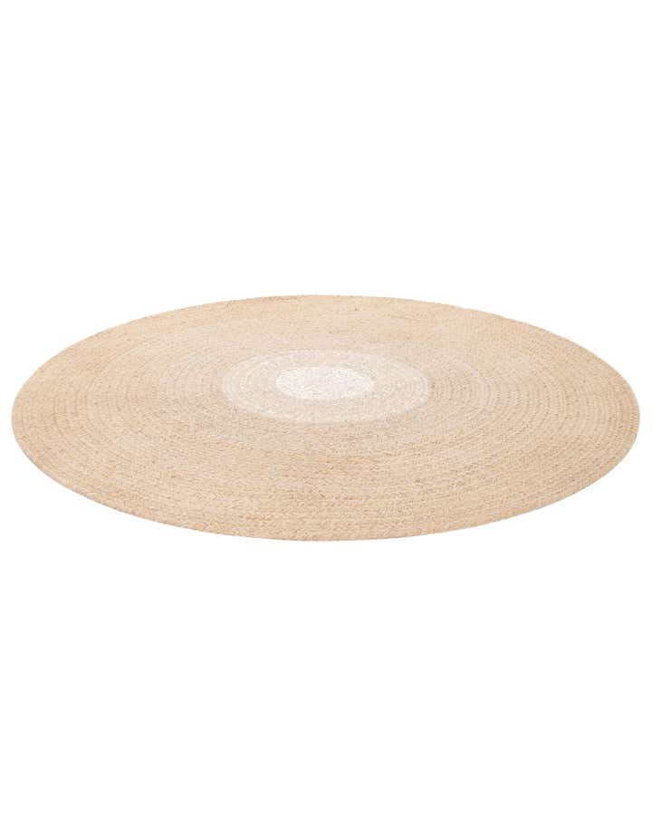 3' 1 x 3' 1 Handmade Hand Braided Wool Round Rug