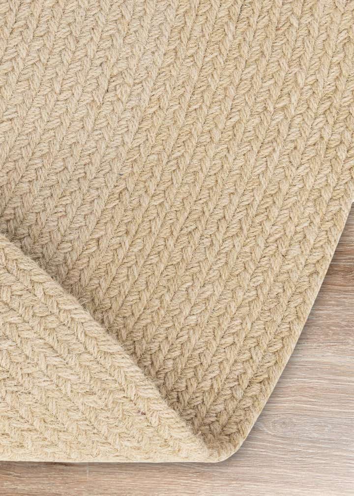 3' 1 x 3' 1 Handmade Hand Braided Wool Round Rug