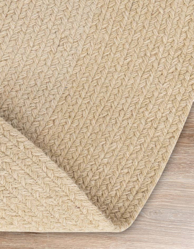 Detail image of 3' 1 x 3' 1 Handmade Hand Braided Wool Round Rug