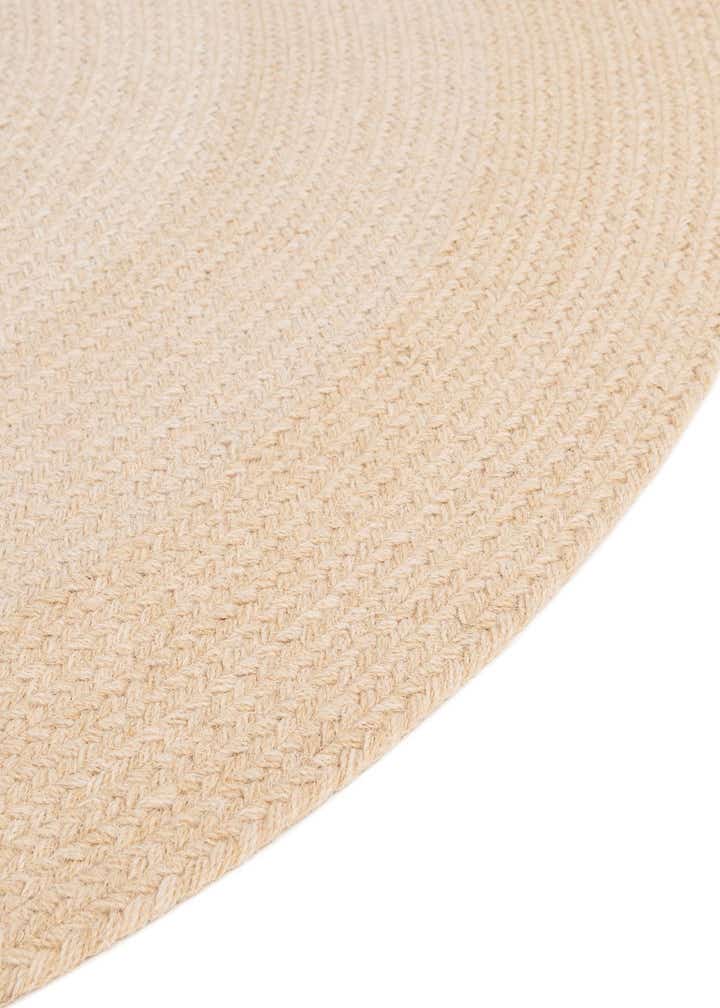 3' 1 x 3' 1 Handmade Hand Braided Wool Round Rug