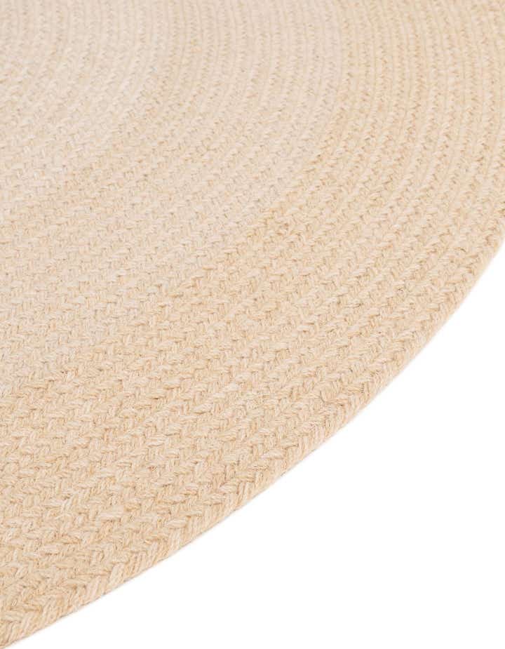 3' 1 x 3' 1 Handmade Hand Braided Wool Round Rug