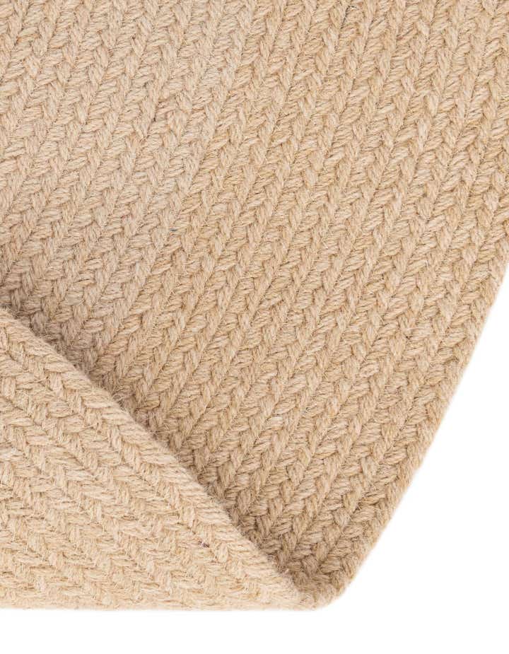 3' 1 x 3' 1 Handmade Hand Braided Wool Round Rug