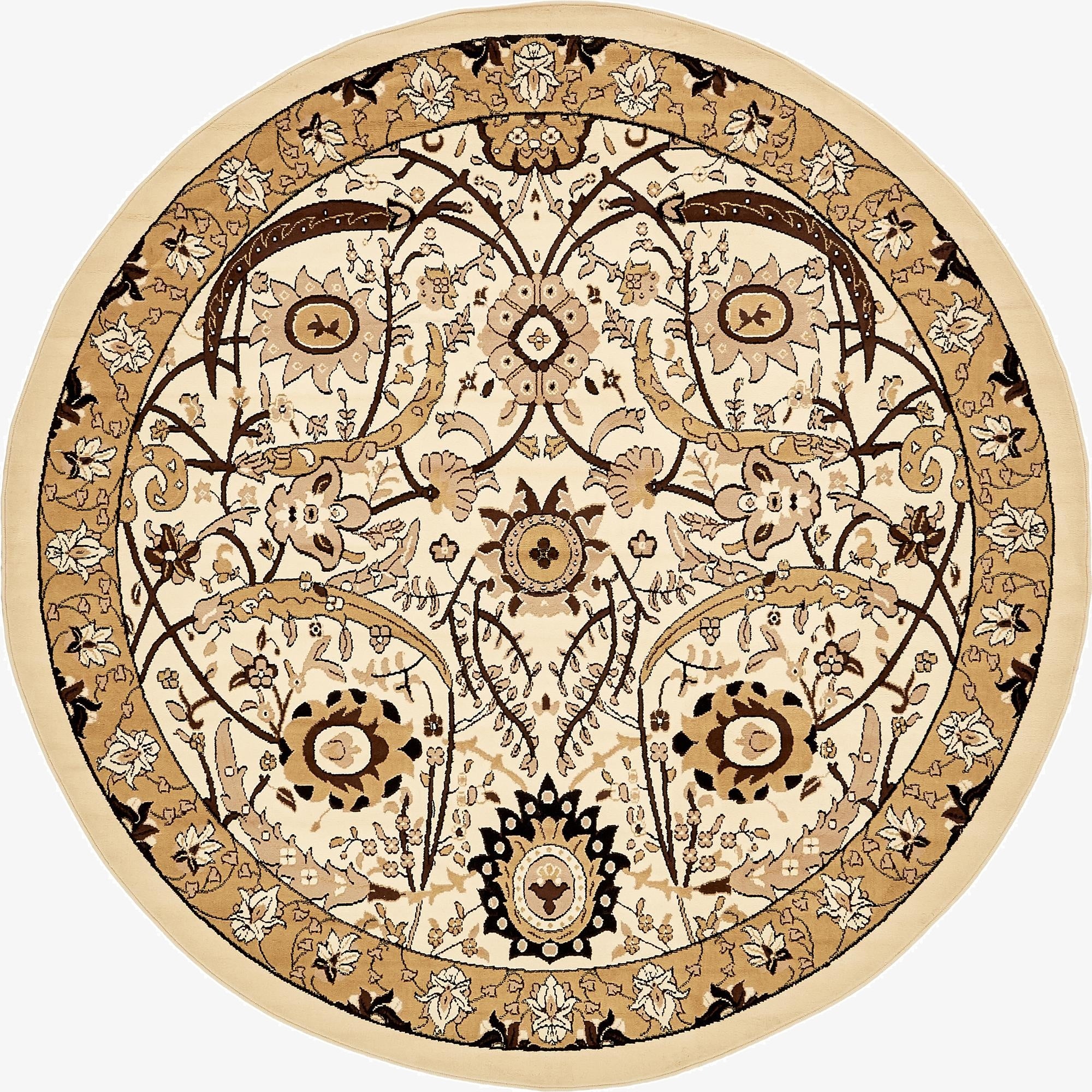Primary image 7' 10 x 7' 10 Isfahan Design Round Rug