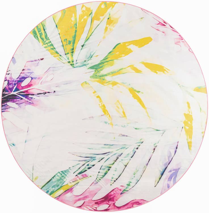 Detail image of 10' x 10' Easy-Clean Jill Zarin Caribbean Indoor / Outdoor Round Rug