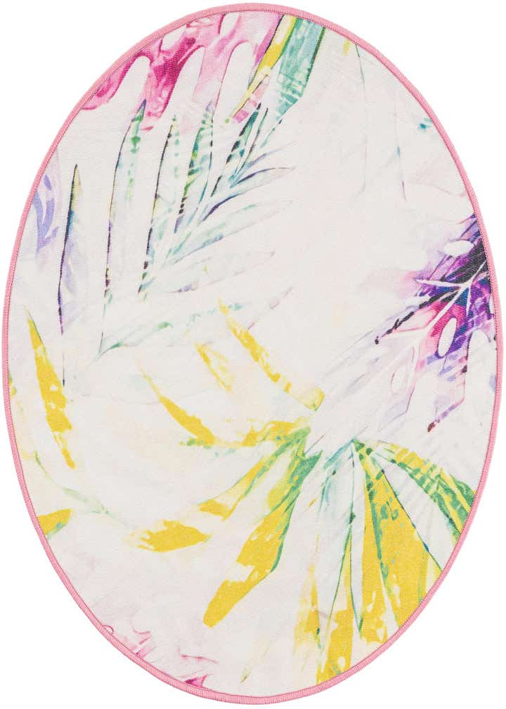 3' 3 x 3' 3 Easy-Clean Jill Zarin Caribbean Indoor / Outdoor Round Rug
