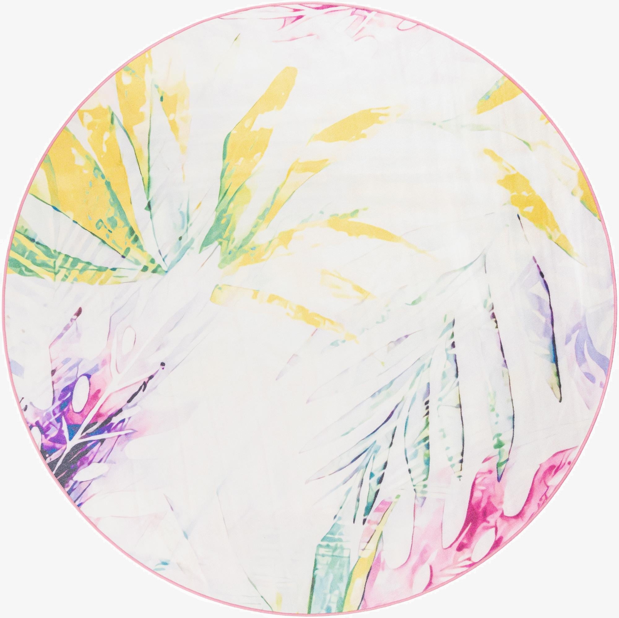 7' 10 x 7' 10  Washable Jill Zarin Caribbean Indoor / Outdoor Round Rug