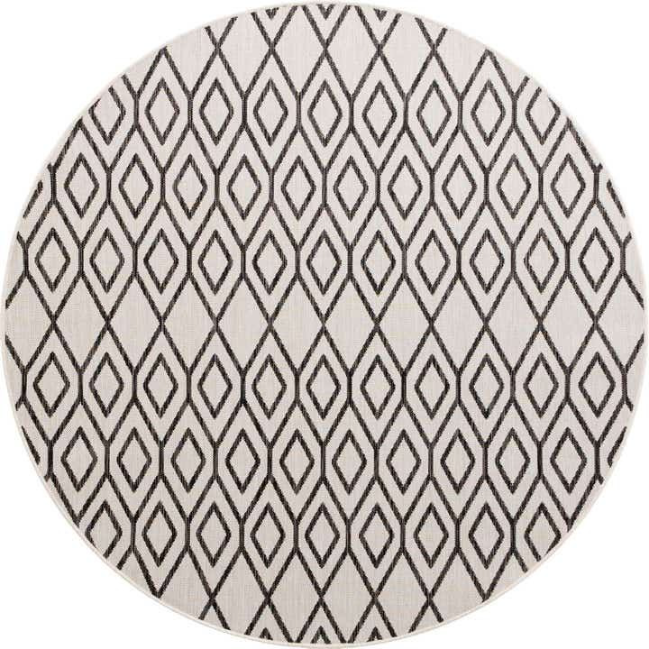 6' 7 x 6' 7 Easy-Clean Jill Zarin Turks and Caicos Indoor / Outdoor Round Rug