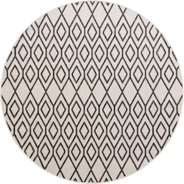 Detail image of 6' 7 x 6' 7 Easy-Clean Jill Zarin Turks and Caicos Indoor / Outdoor Round Rug