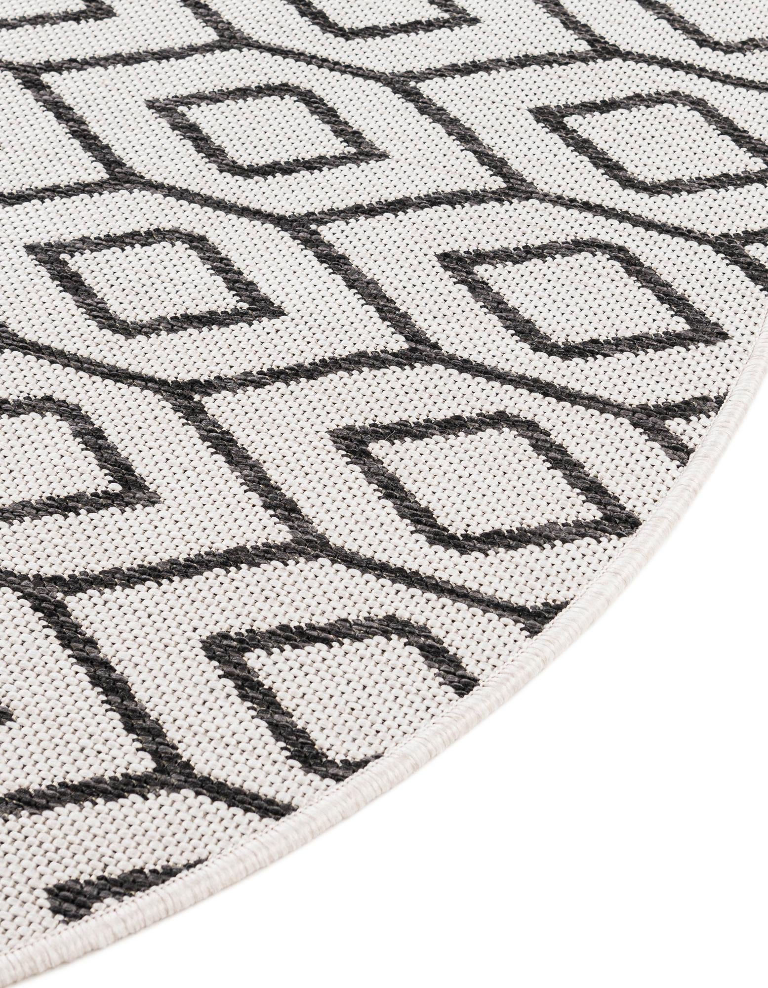 4' x 4' Easy-Clean Jill Zarin Turks and Caicos Indoor / Outdoor Round Rug