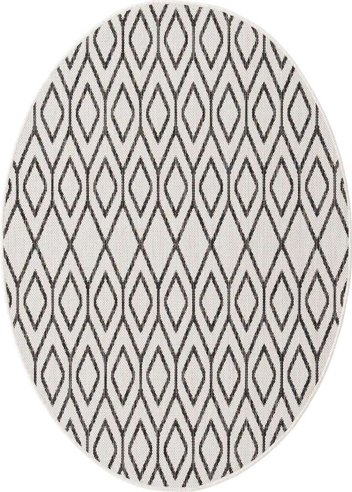 4' x 4' Easy-Clean Jill Zarin Turks and Caicos Indoor / Outdoor Round Rug