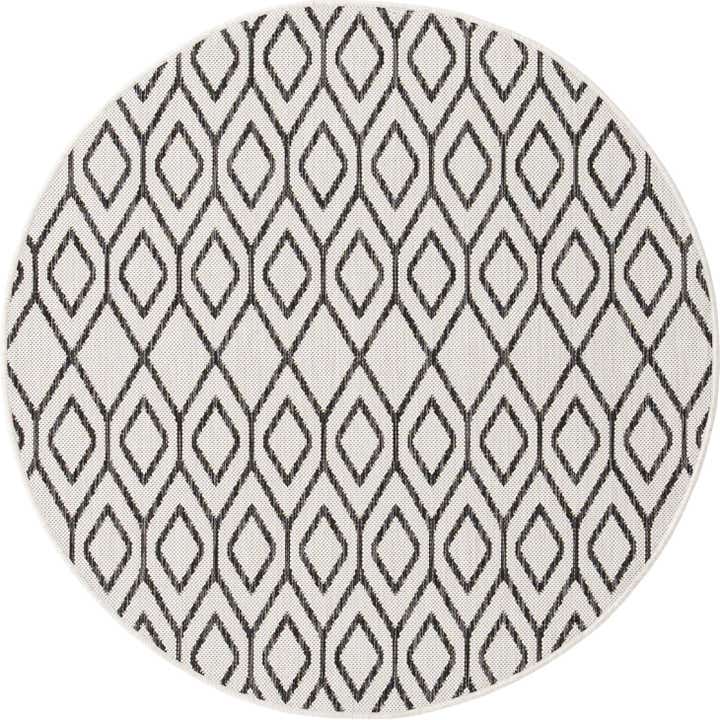 4' x 4' Easy-Clean Jill Zarin Turks and Caicos Indoor / Outdoor Round Rug