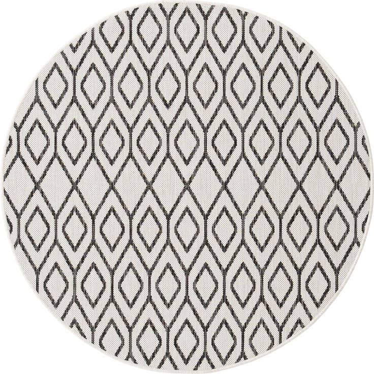 Detail image of 4' x 4' Easy-Clean Jill Zarin Turks and Caicos Indoor / Outdoor Round Rug
