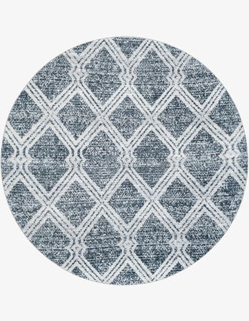 Ivory Kamala Washable Round Rug