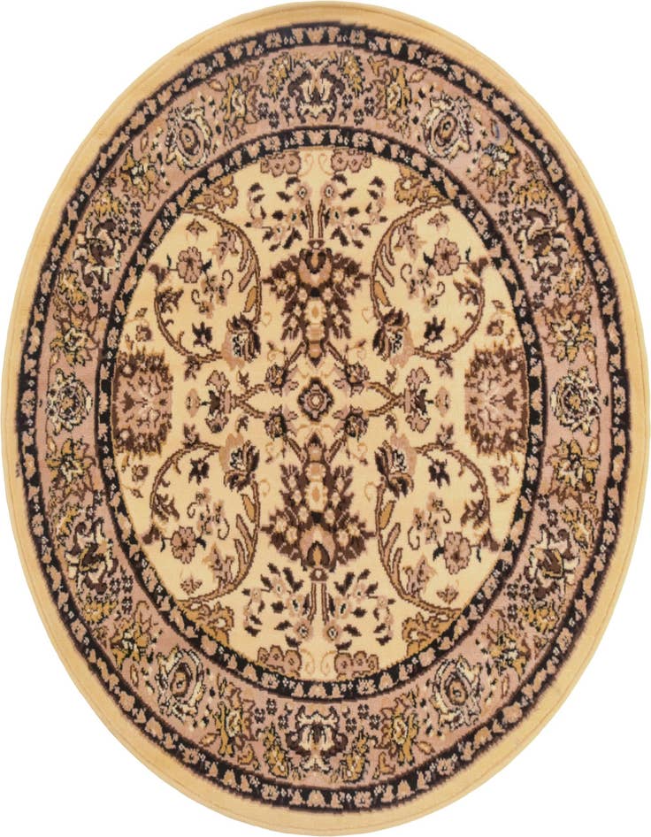Detail image of 4' x 4' Kashan Design Round Rug