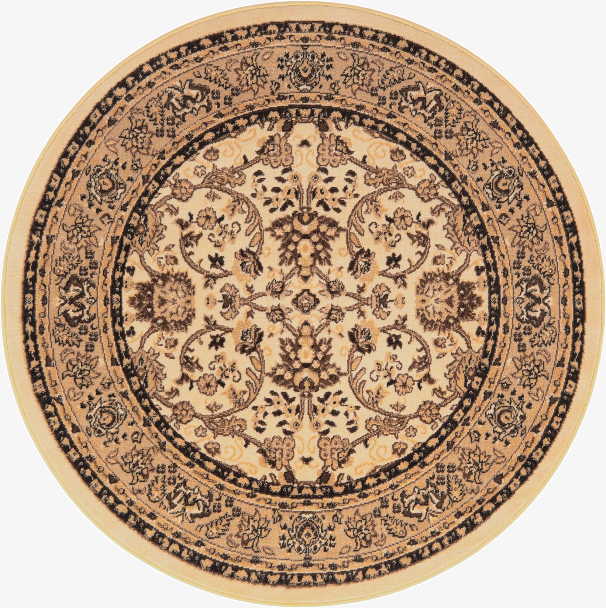 Primary image 5' 3 x 5' 3 Kashan Design Round Rug