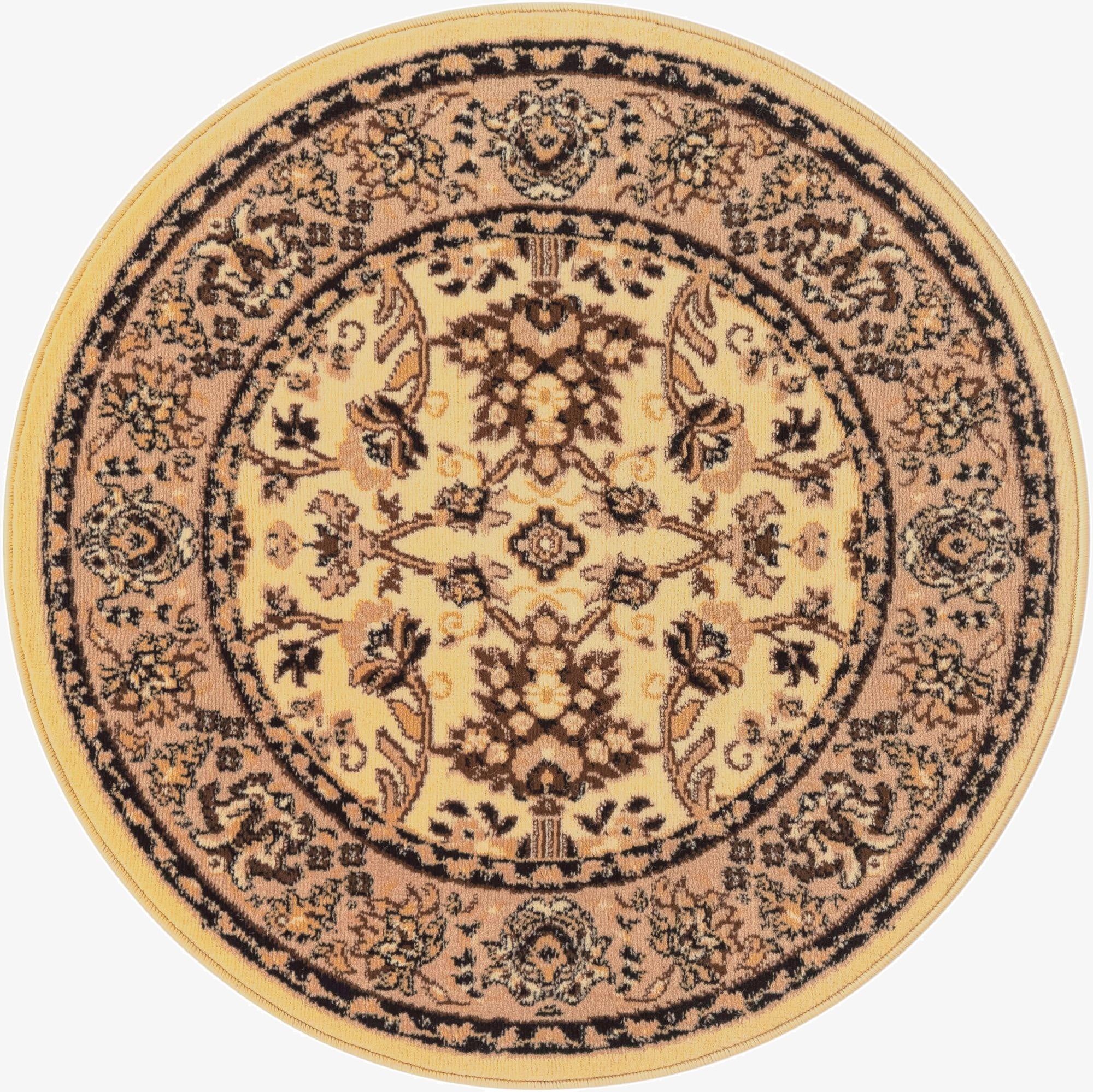 Primary image 3' x 3' Kashan Design Round Rug