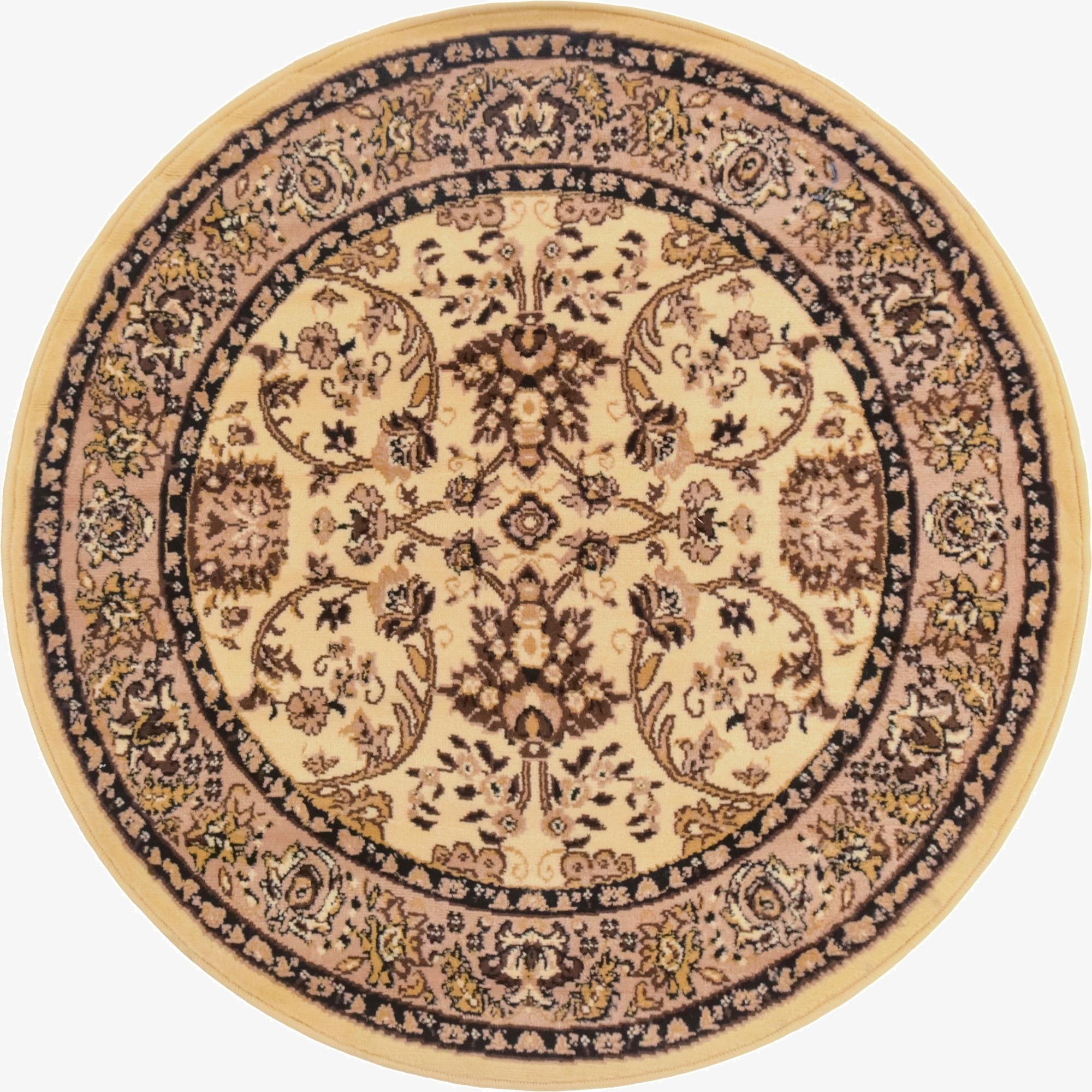 Primary image 4' x 4' Kashan Design Round Rug