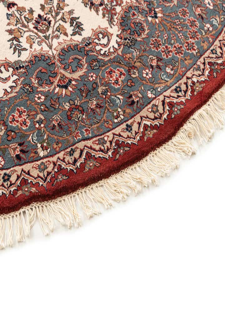 8' 10 x 8' 10 Hand Knotted Kashan Oriental Wool Round Rug