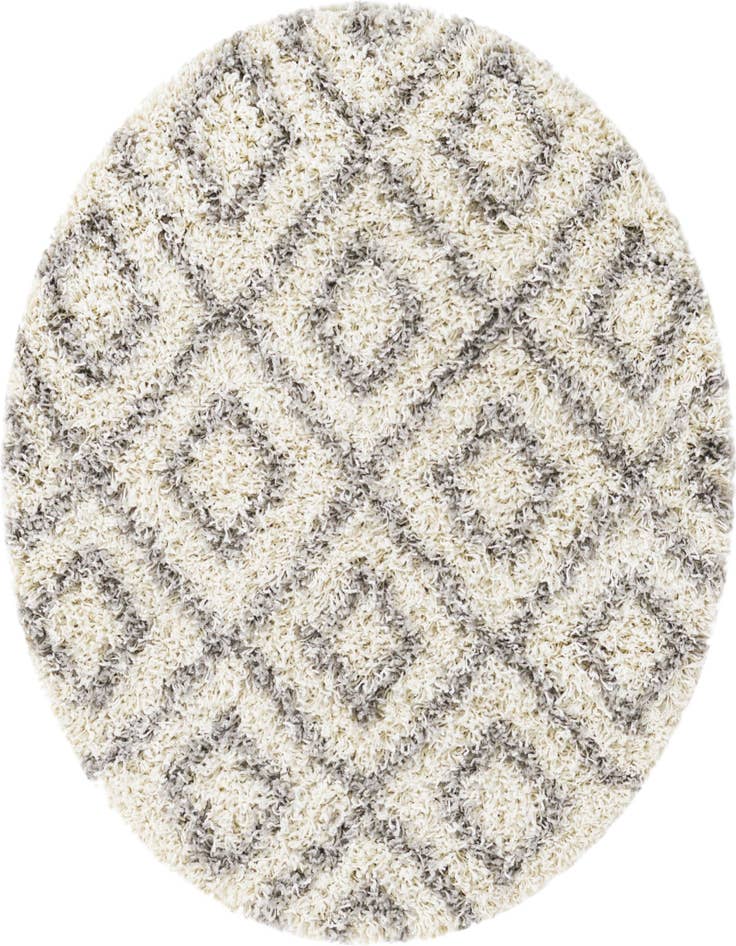 Detail image of 3' 3 x 3' 3 Lattice Shag Round Rug