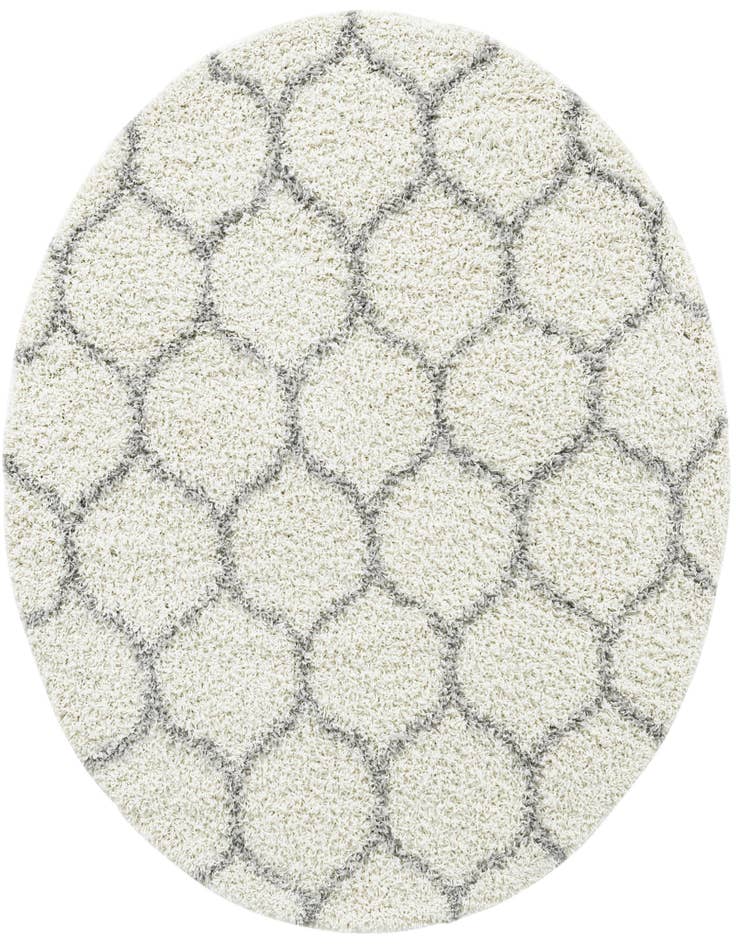 Detail image of 5' 3 x 5' 3 Lattice Shag Round Rug