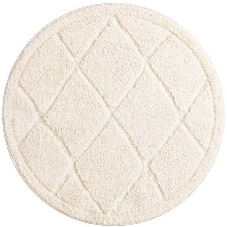 Detail image of 4' x 4' Lattice Shag Round Rug