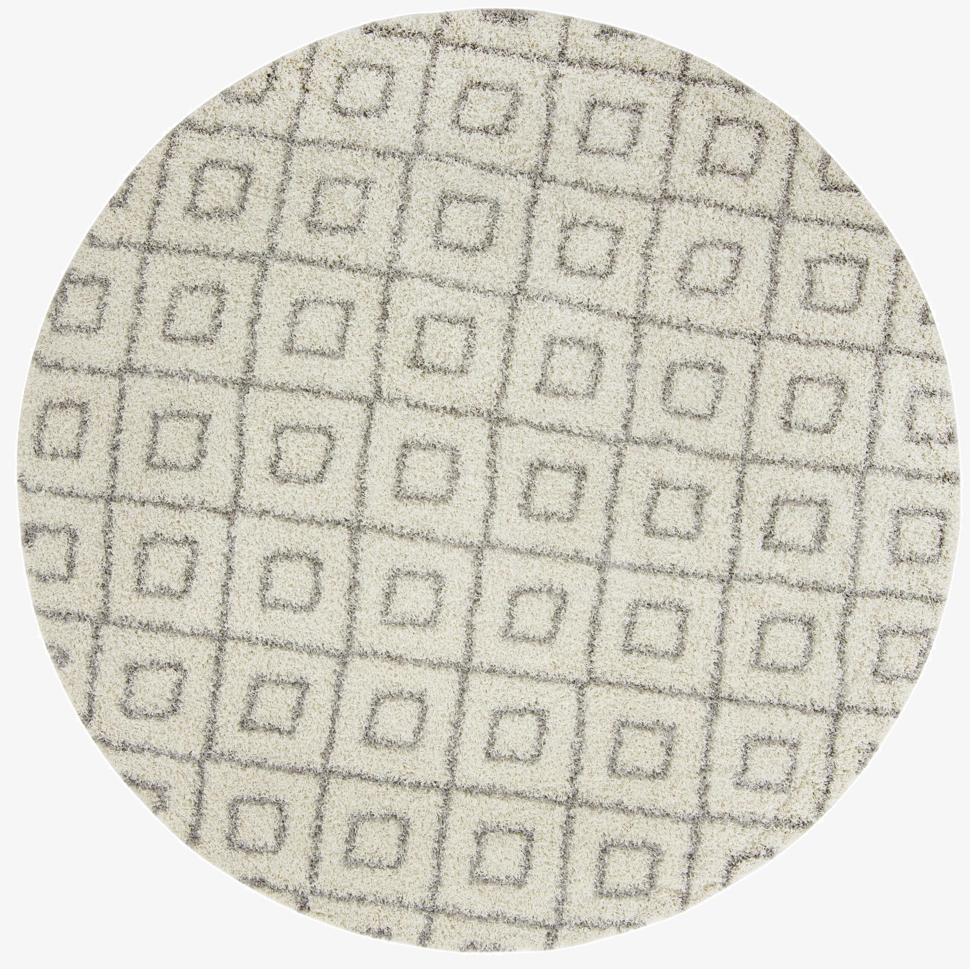 305cm x 305cm Trellis Shag Round Rug