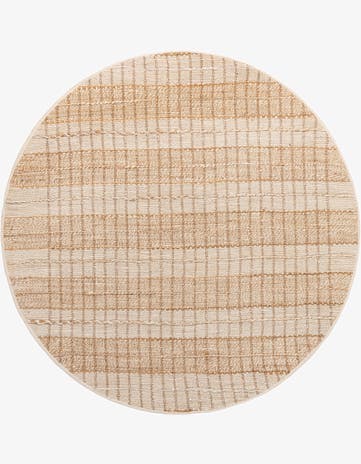 Ivory Hand Braided Laurel Handwoven Jute Round Rug