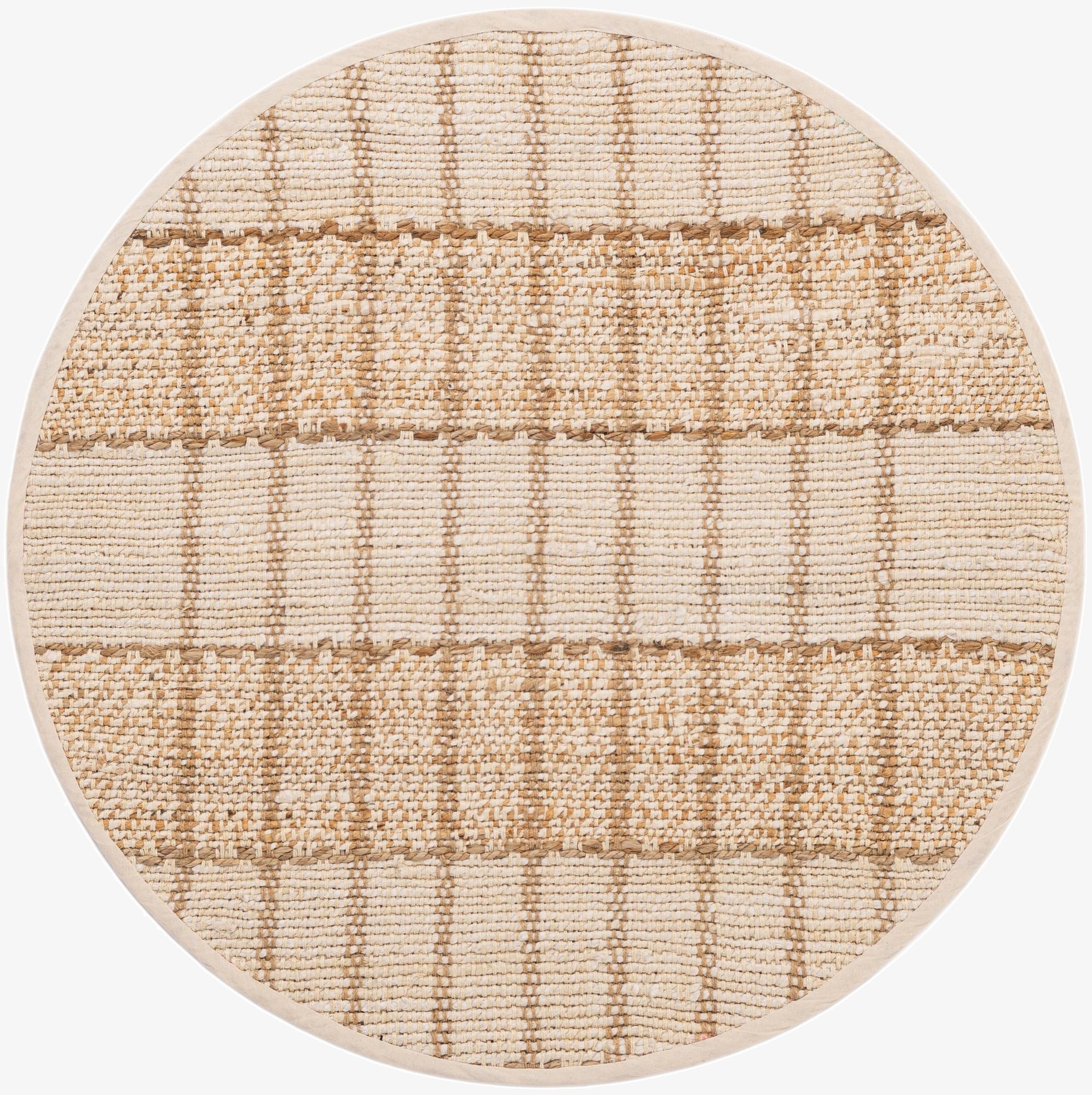 3' 1 x 3' 1  Hand Braided Laurel Handwoven Jute Round Rug