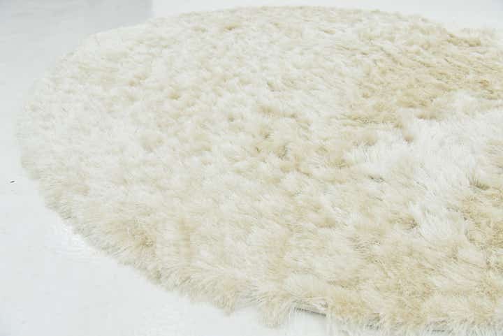 7' x 7' Luxury Solid Shag Round Rug