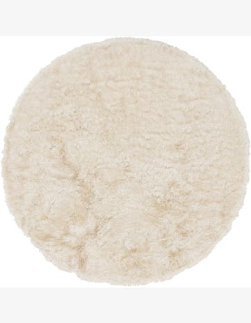 7' x 7' Luxury Solid Shag Round Rug