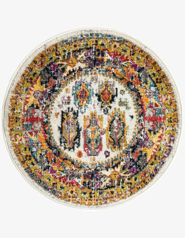 Ivory Madeline Round Rug