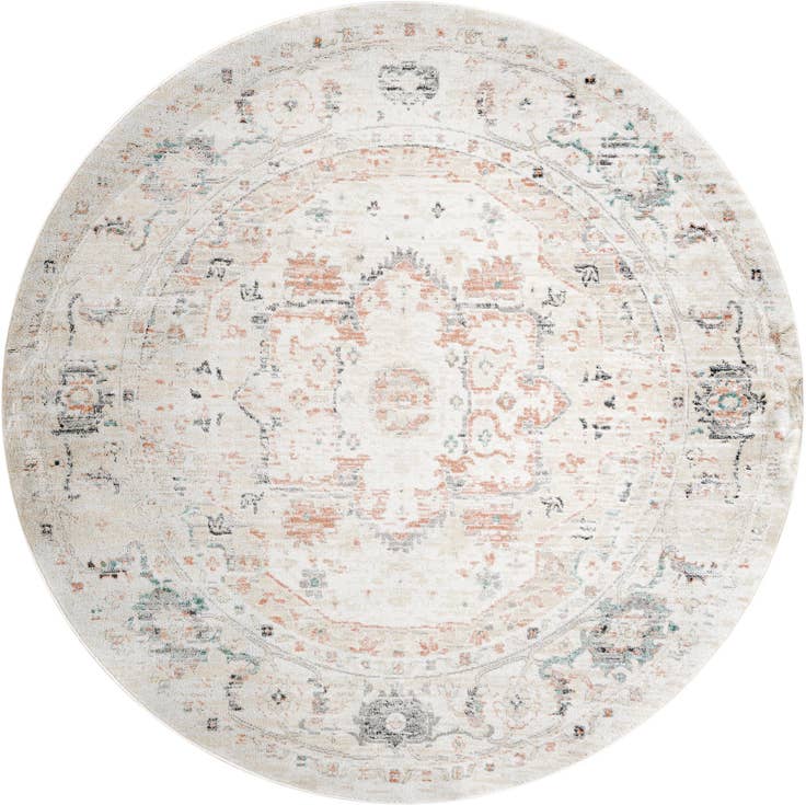Detail image of 7' 10 x 7' 10 Madeline Vintage Round Rug