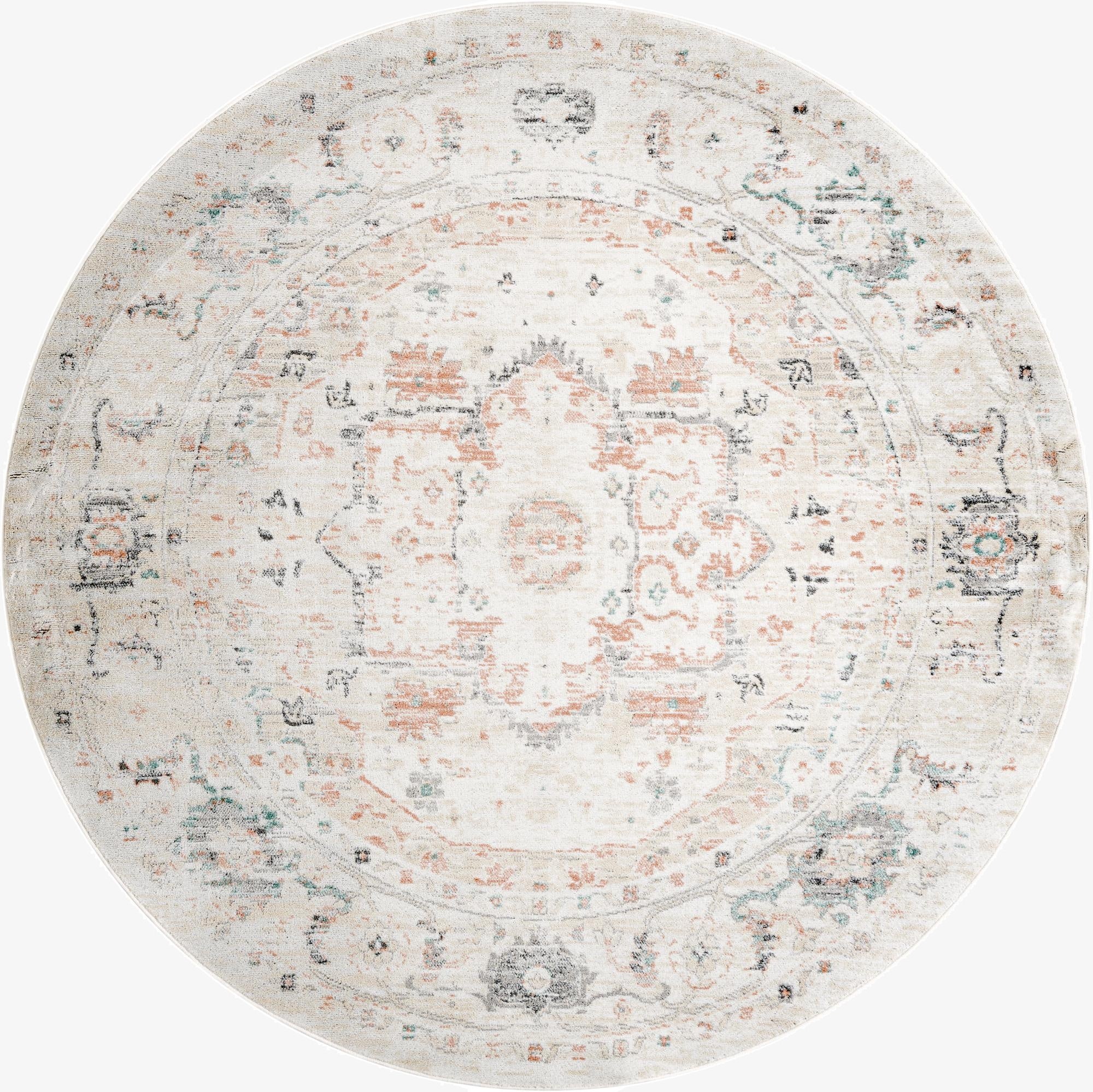 7' 10 x 7' 10 Madeline Vintage Round Rug