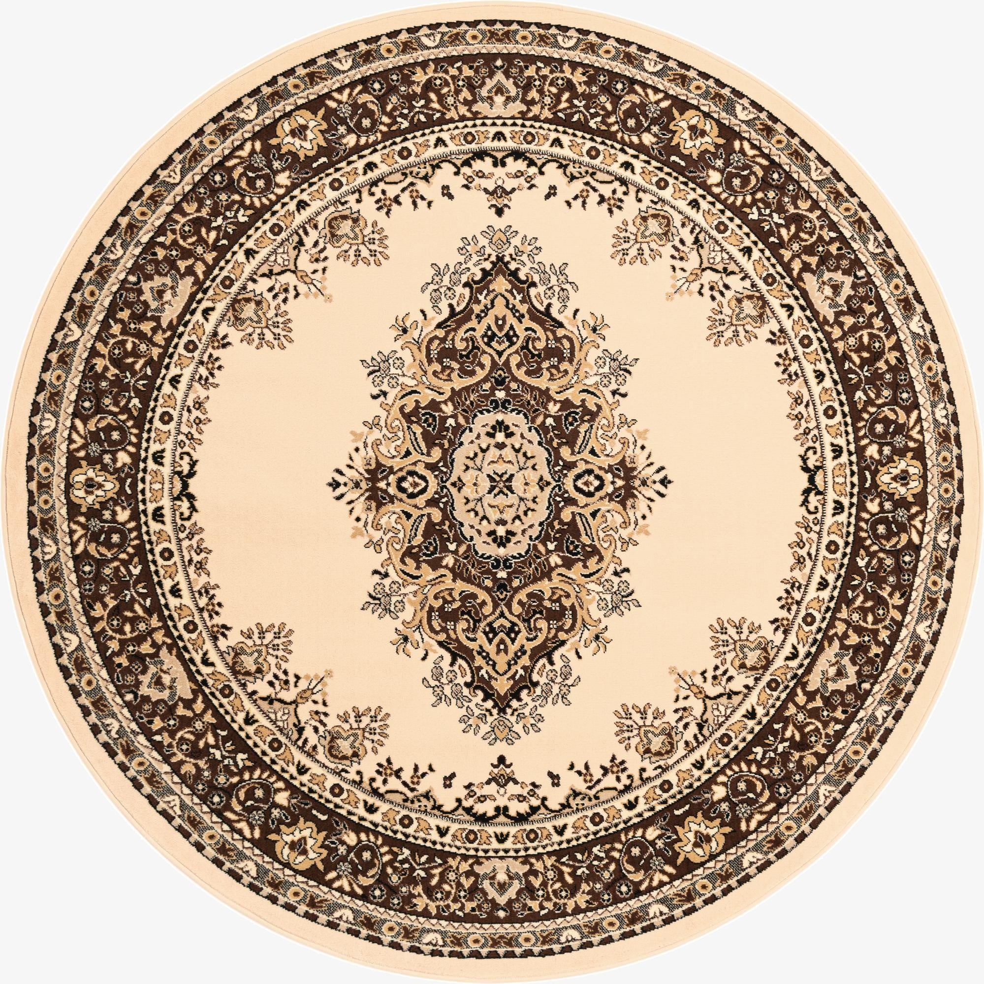 Primary image 7' 10 x 7' 10 Mashad Design Round Rug