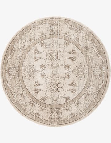 Ivory Miranda Round Rug