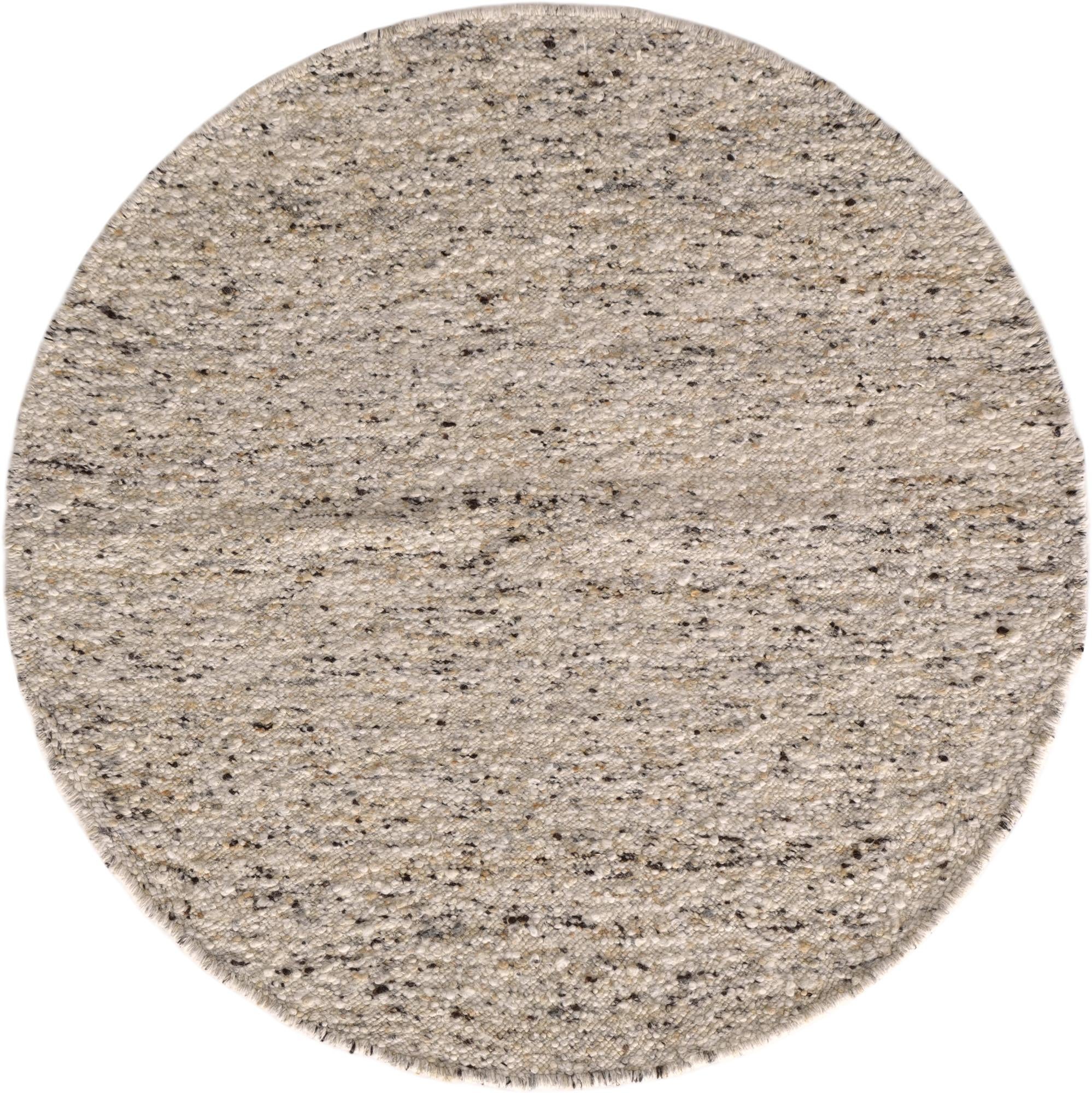 4' 9 x 4' 11 Hand Knotted Moroccan Wool Round Rug
